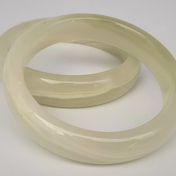 Original Onyx Natural Marble Bracelet/Bangles - Elegant Stone Jewelry for Women - Picture 2 of 7